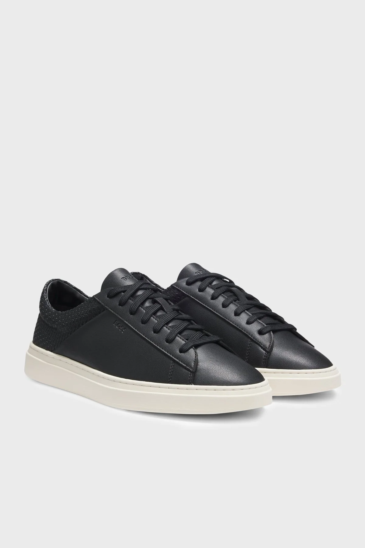 Boss % 100 Deri Logolu Sneaker Erkek Ayakkabı 50563591 001 SİYAH - 3