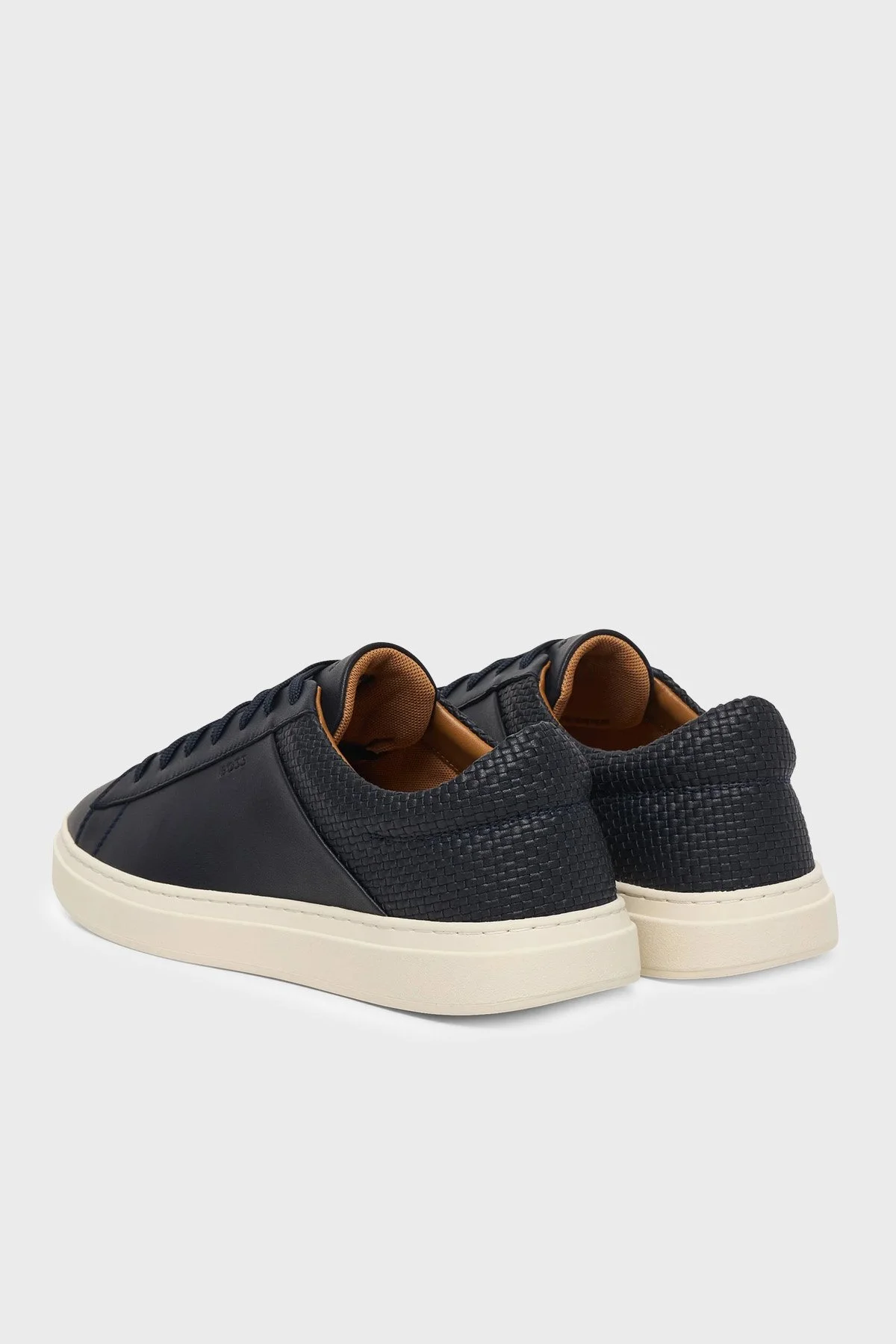 Boss % 100 Deri Logolu Sneaker Erkek Ayakkabı 50563591 401 LACİVERT - 4