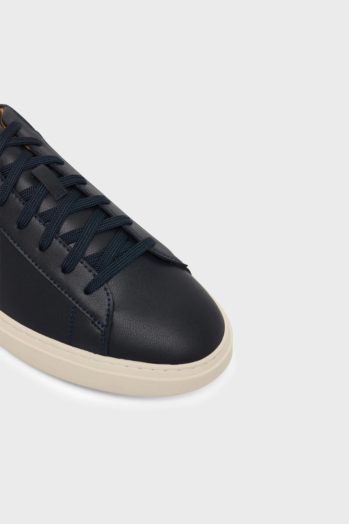 Boss % 100 Deri Logolu Sneaker Erkek Ayakkabı 50563591 401 LACİVERT - 6