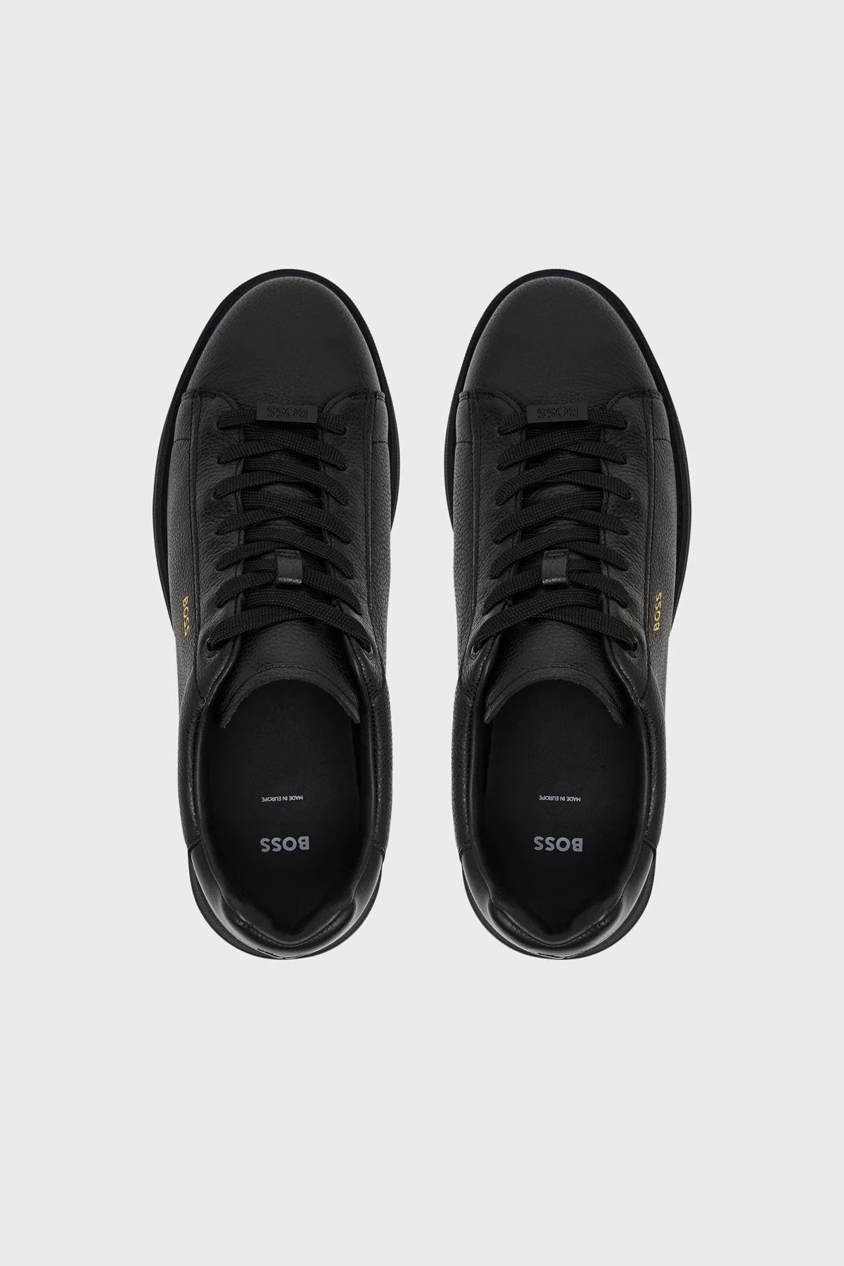 Boss %100 Hakiki Deri Sneaker Erkek Ayakkabı 50573560 005 Siyah - 3
