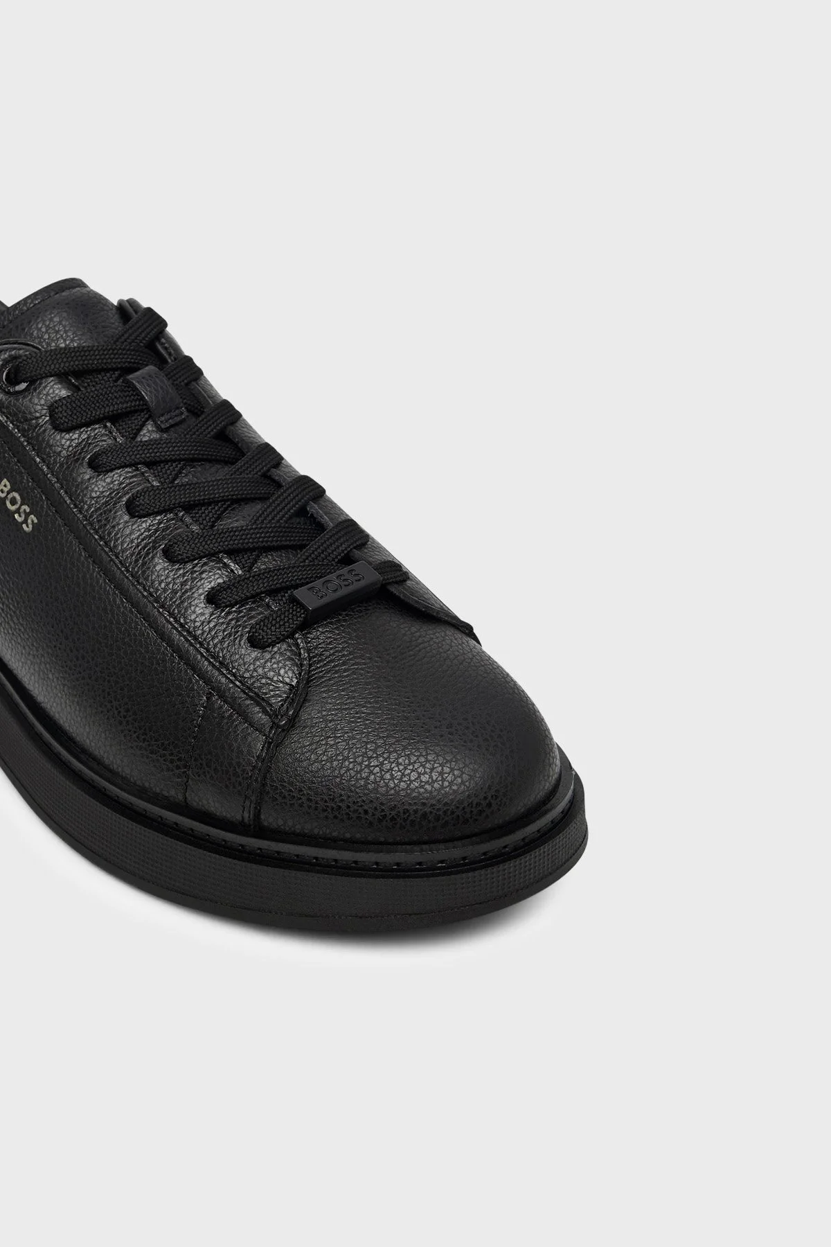 Boss %100 Hakiki Deri Sneaker Erkek Ayakkabı 50573560 005 Siyah - 6