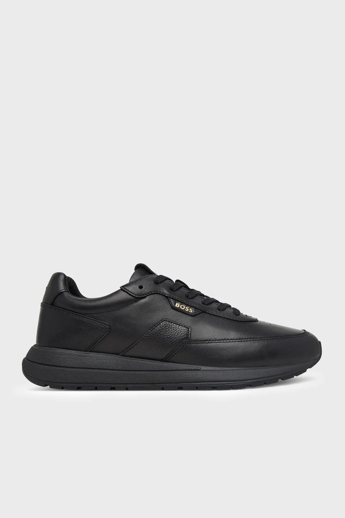 Boss %100 Hakiki Deri Sneaker Erkek Ayakkabı 50573581 005 Siyah - 1
