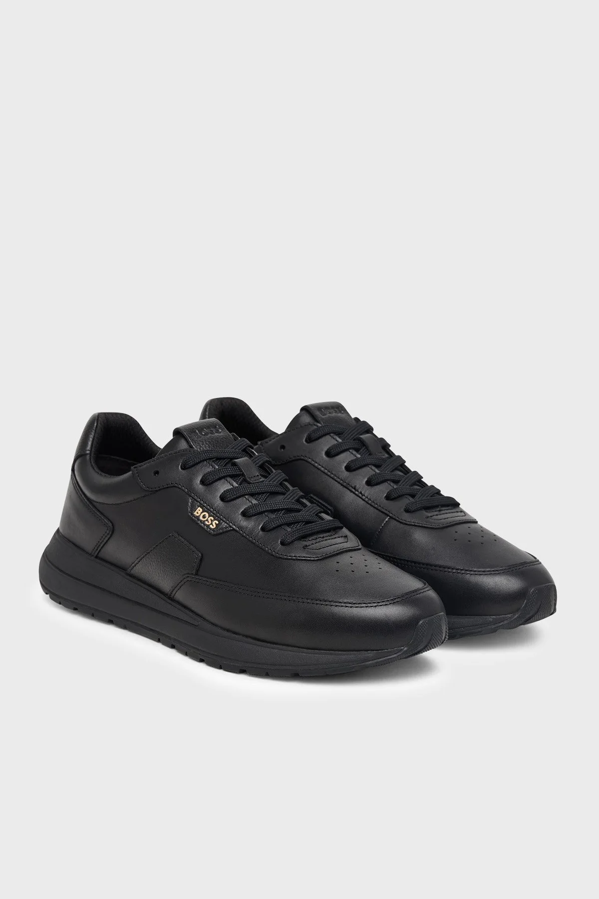 Boss %100 Hakiki Deri Sneaker Erkek Ayakkabı 50573581 005 Siyah - 2