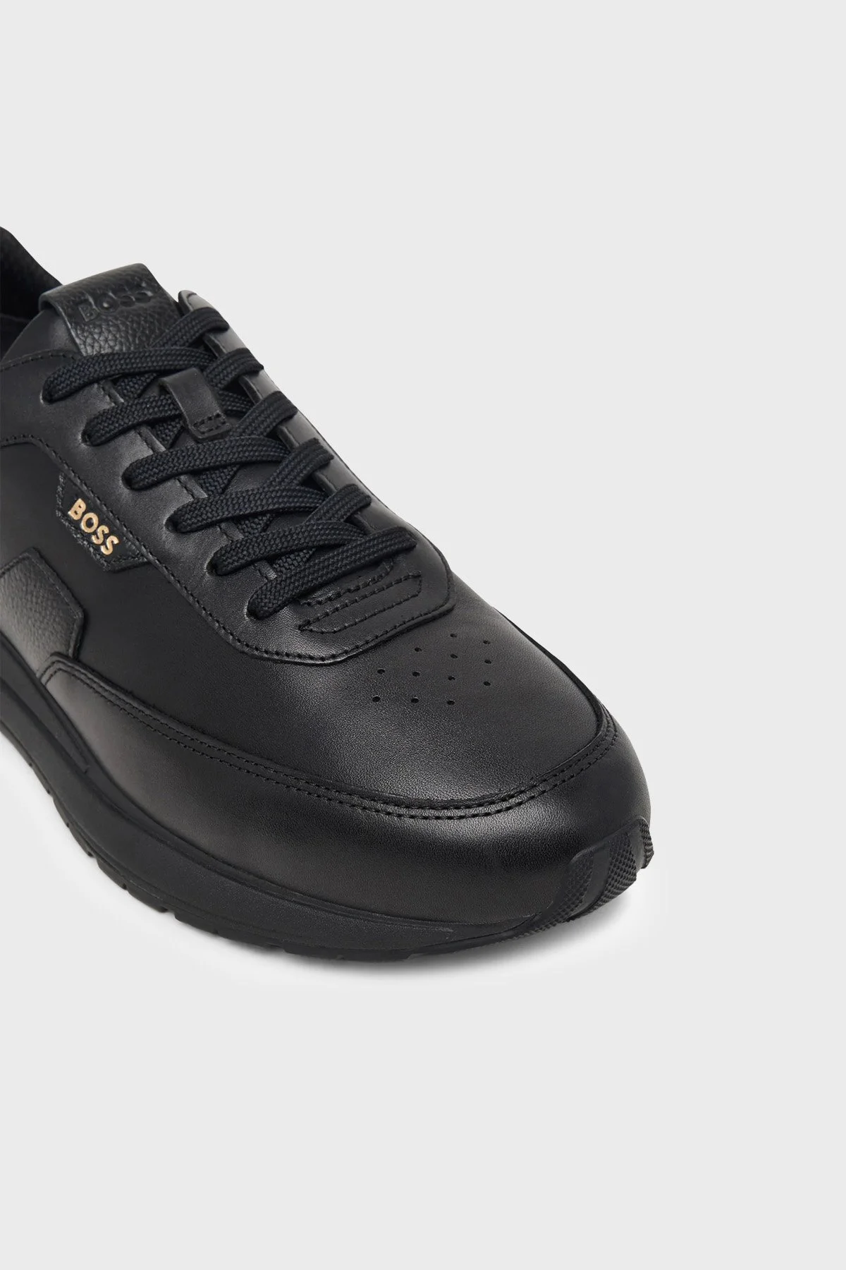 Boss %100 Hakiki Deri Sneaker Erkek Ayakkabı 50573581 005 Siyah - 5
