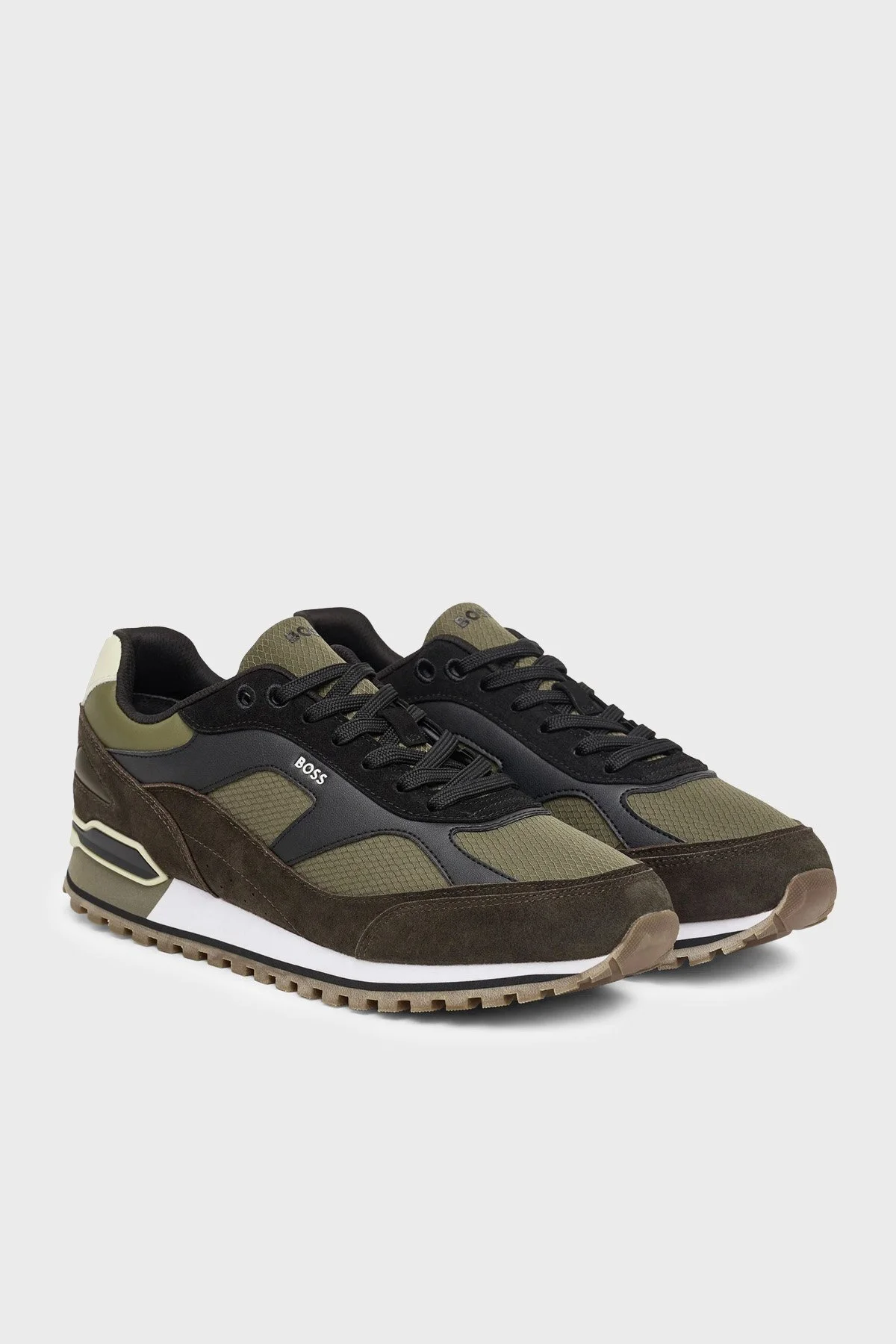 Boss % 100 Hakiki Deri Süet Sneaker Erkek Ayakkabı 50573554 242 Kahve - 2