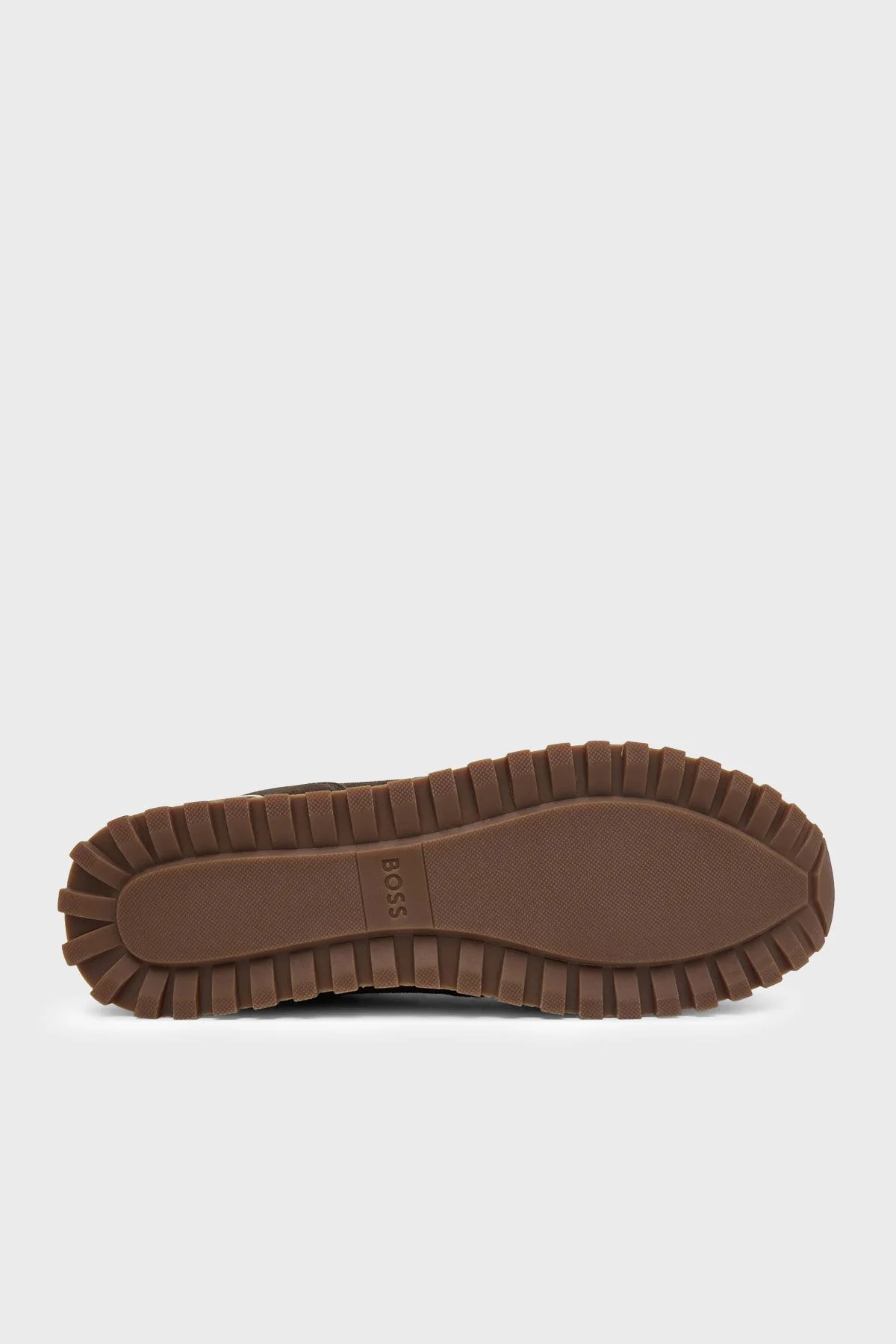 Boss % 100 Hakiki Deri Süet Sneaker Erkek Ayakkabı 50573554 242 Kahve - 5