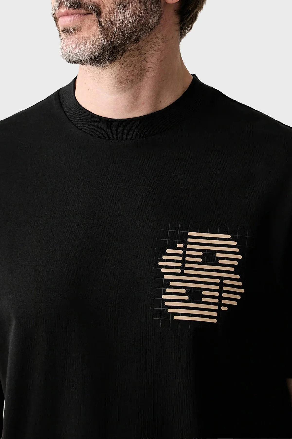 Boss % 100 Pamuk Bisiklet Yaka Logolu Erkek T Shirt 50565606 002 Siyah - 4