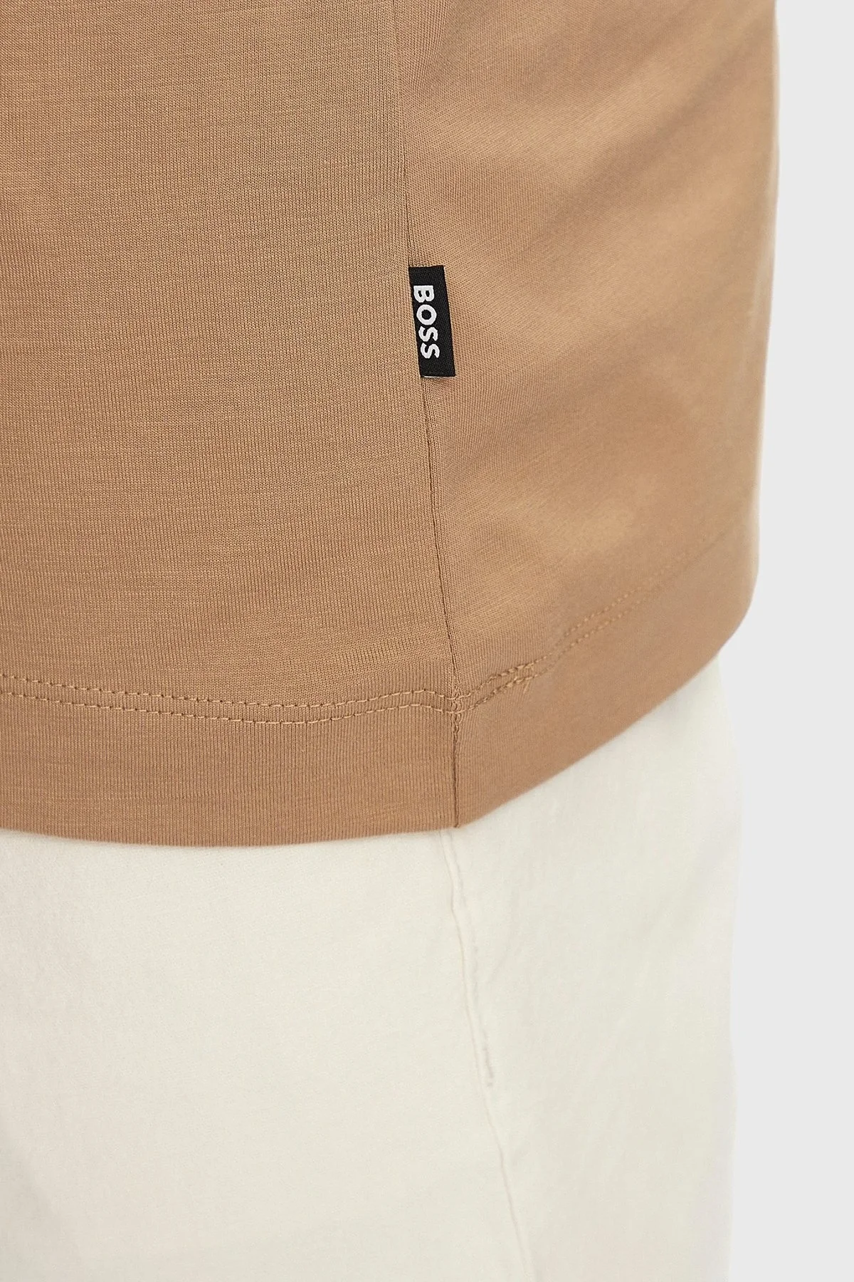 Boss % 100 Pamuk Bisiklet Yaka Regular Fit Jarse Erkek T Shirt 50468347 260 KAHVE - 5