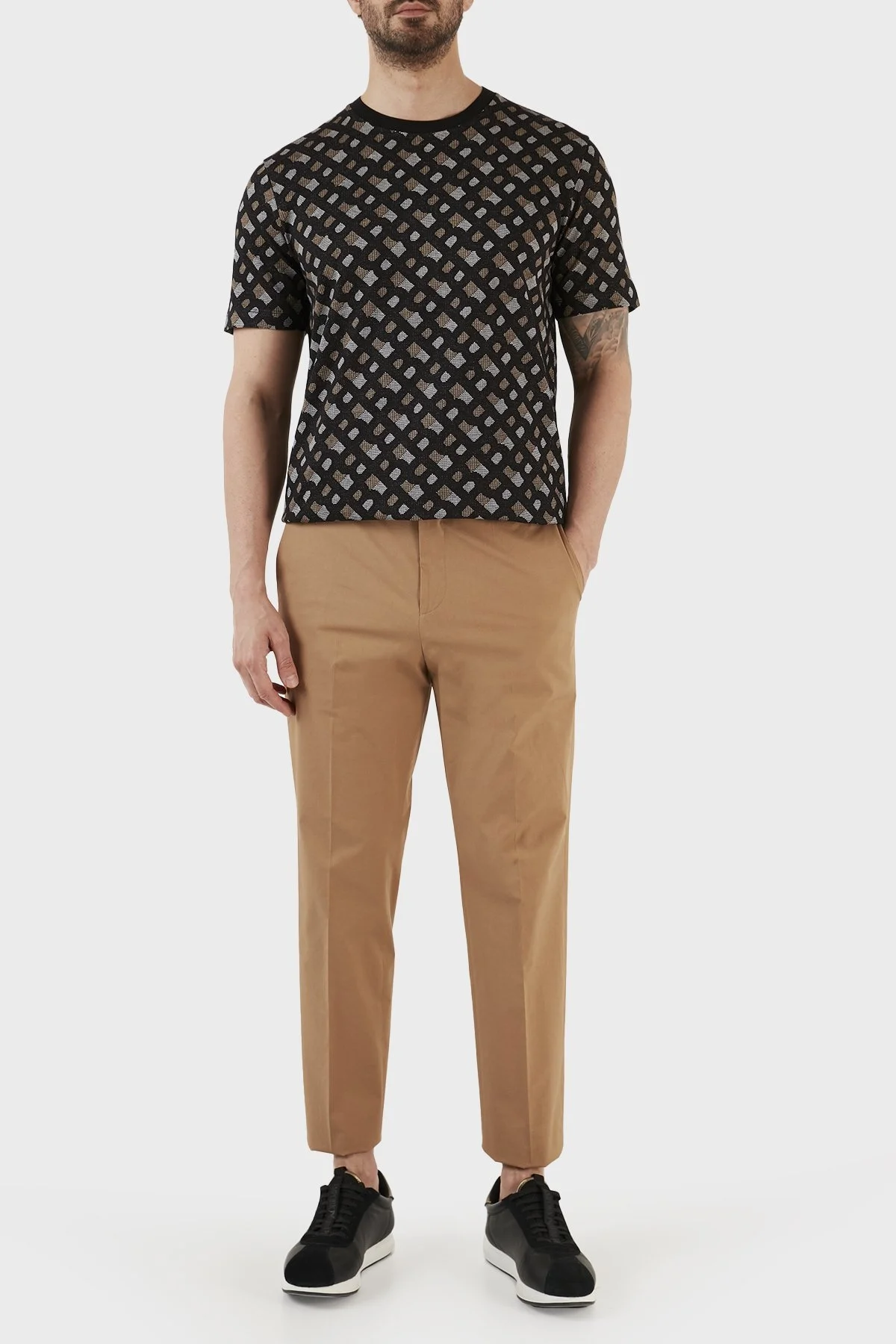 Boss % 100 Pamuk Jakarlı Regular Fit Bisiklet Yaka Erkek T Shirt 50486218 001 SİYAH - 5