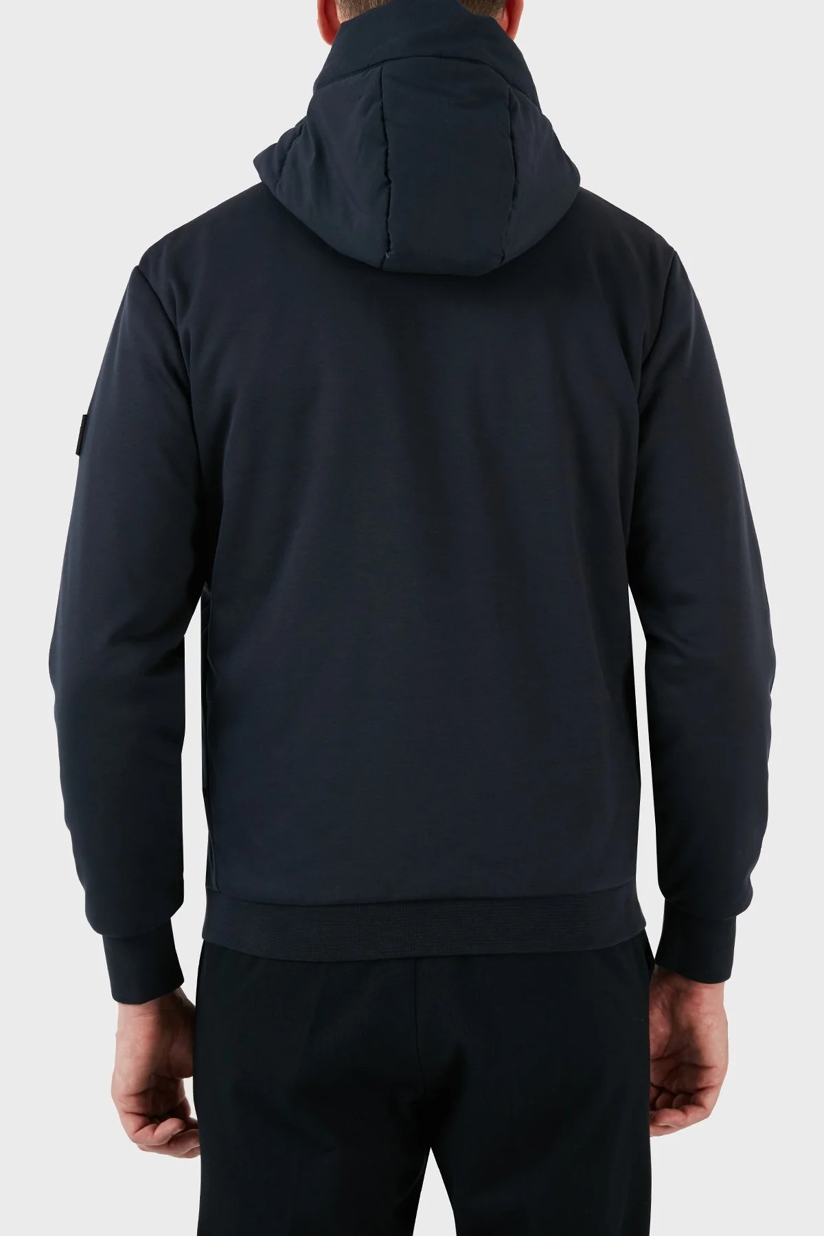 Boss % 100 Pamuk Kapüşonlu Cepli Fermuarlı Regular Fit Erkek Sweat 50494276 404 MAVİ - 6