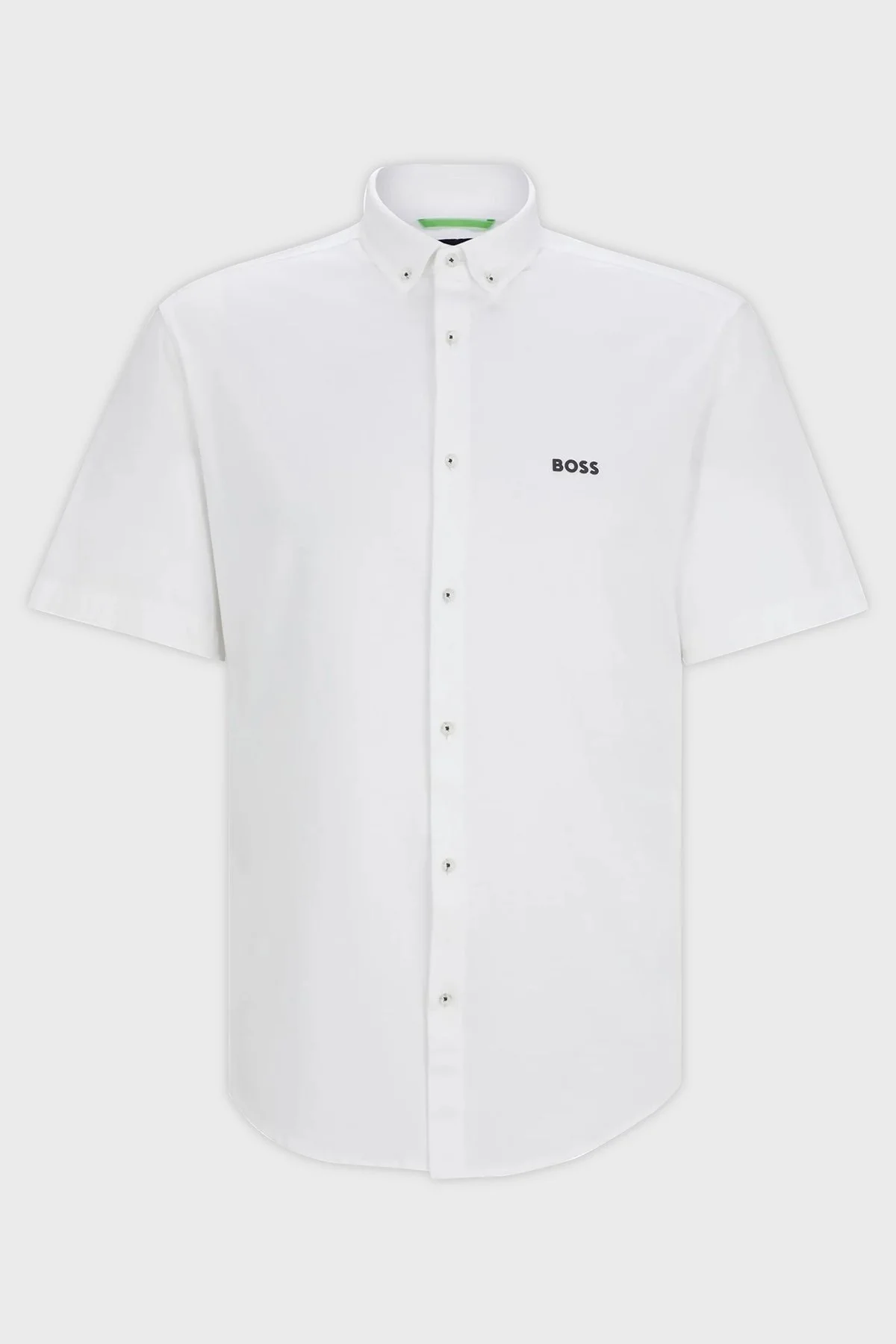 Boss % 100 Pamuk Kısa Kollu Regular Fit Düğmeli Yaka Erkek Gömlek 50512005 100 BEYAZ - 5