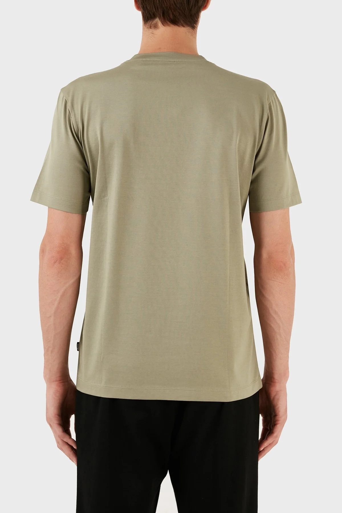 Boss % 100 Pamuk Logo Baskılı Bisiklet Yaka Regular Fit Erkek T Shirt 50495696 336 AÇIK YEŞİL - 6