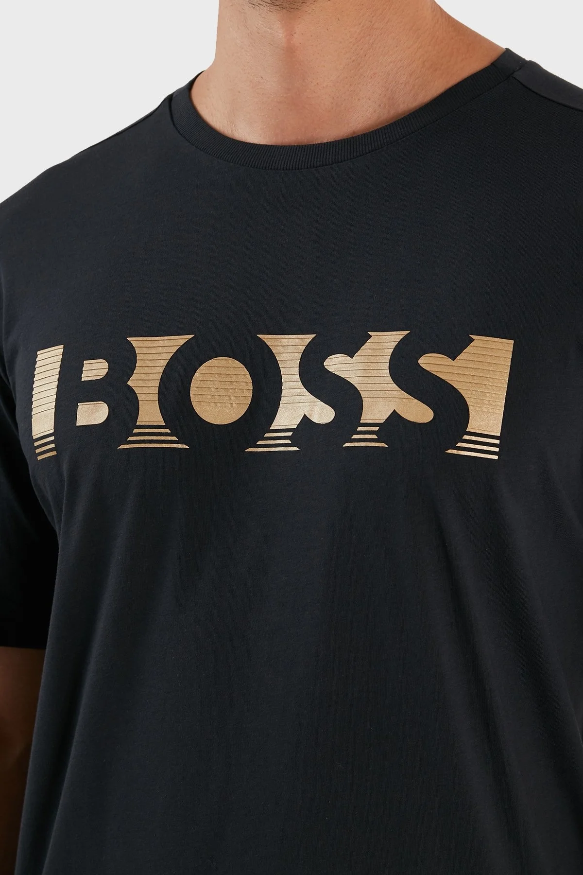 Boss % 100 Pamuk Logolu Relaxed Fit Bisiklet Yaka Erkek T Shirt S 50466295 402 LACİVERT - 5