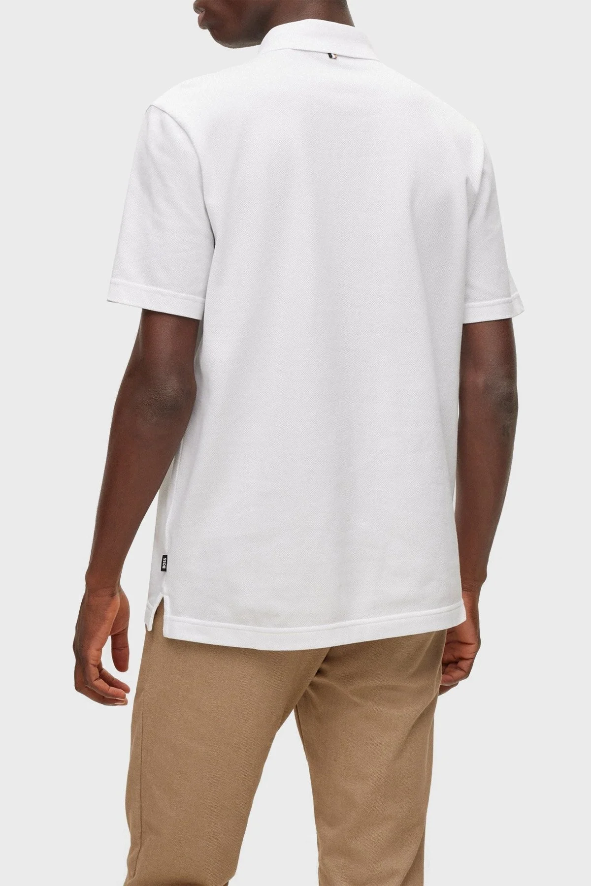 Boss % 100 Pamuk Regular Fit Bisiklet Yaka Erkek Polo Yaka T Shirt 50488266 100 BEYAZ - 2