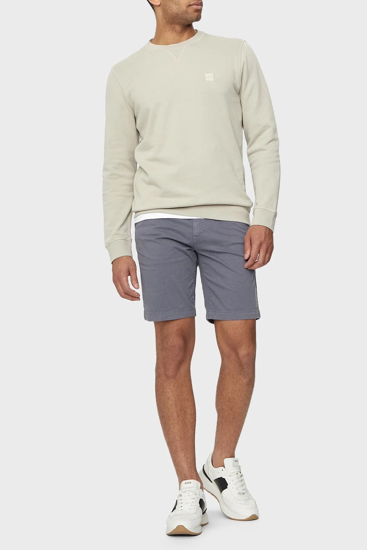 Boss % 100 Pamuk Regular Fit Bisiklet Yaka Erkek Sweat 50509323 271 GRİ - 2