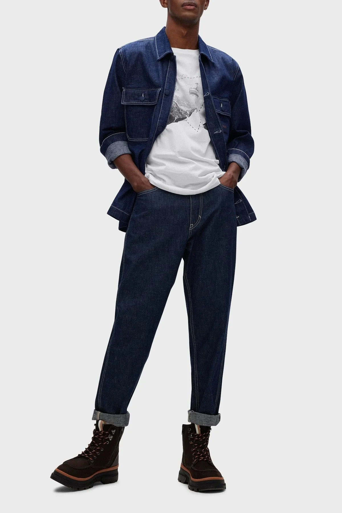 Boss % 100 Pamuk Regular Fit Bisiklet Yaka Erkek T Shirt 50478791 100 BEYAZ - 3