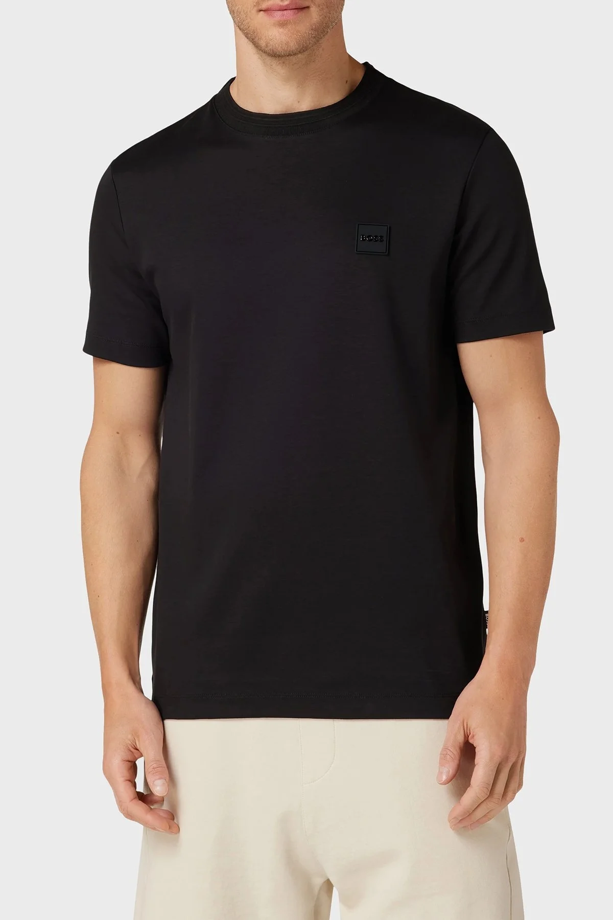 Boss % 100 Pamuk Regular Fit Bisiklet Yaka Erkek T Shirt 50485158 002 SİYAH - 1