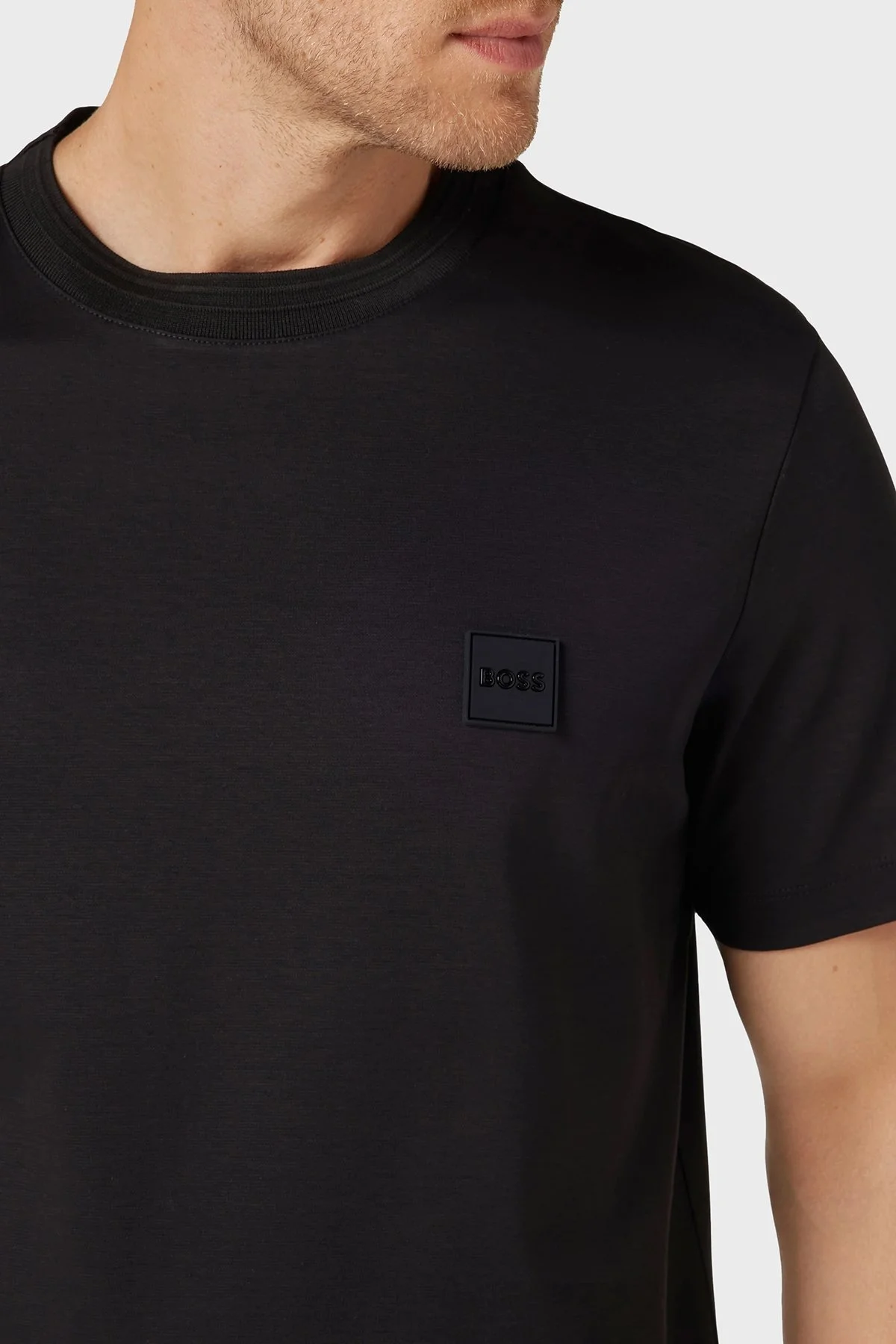 Boss % 100 Pamuk Regular Fit Bisiklet Yaka Erkek T Shirt 50485158 002 SİYAH - 3