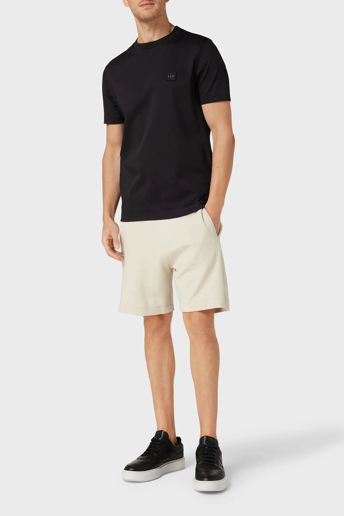 Boss % 100 Pamuk Regular Fit Bisiklet Yaka Erkek T Shirt 50485158 002 SİYAH - 4