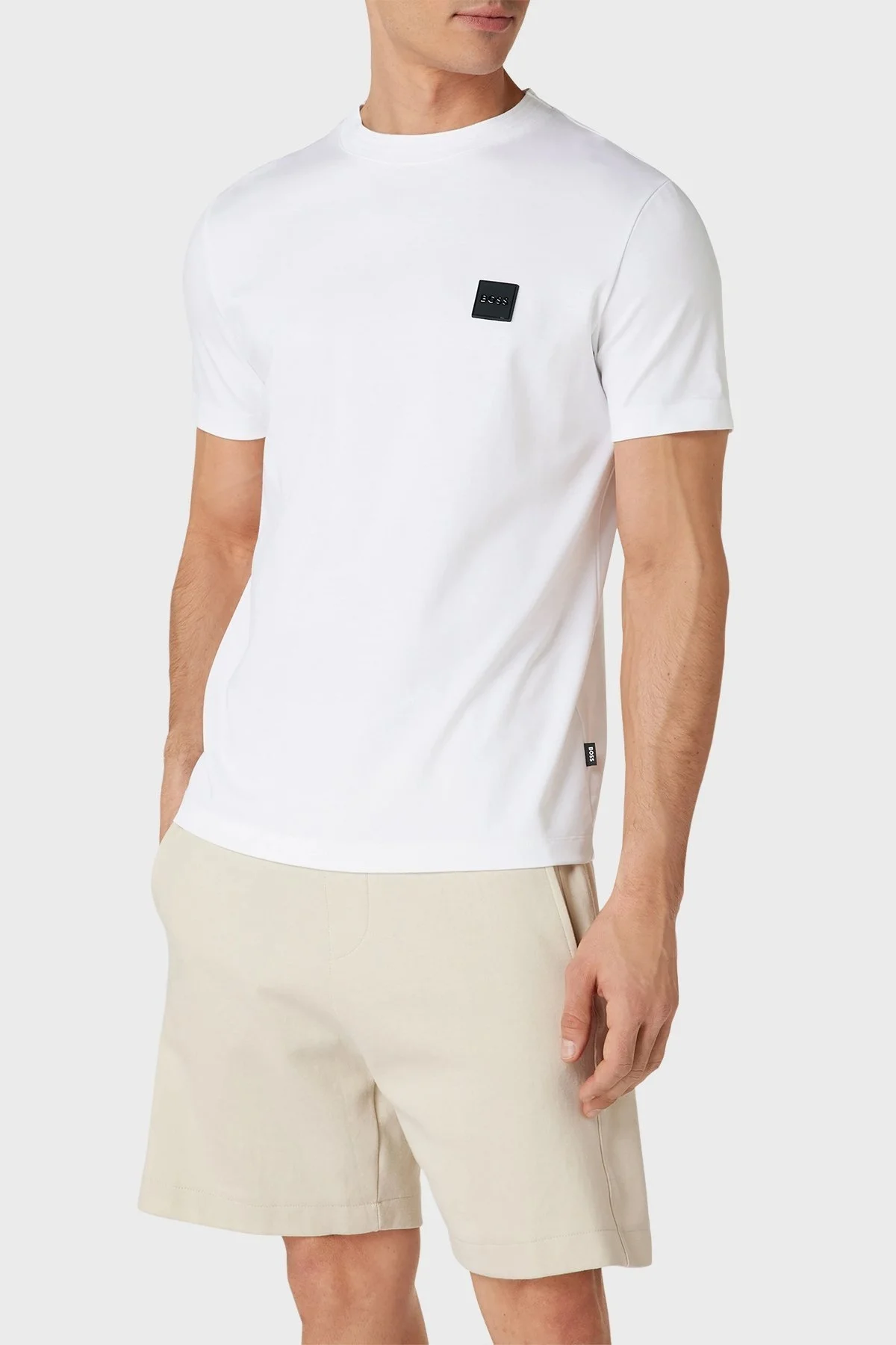 Boss % 100 Pamuk Regular Fit Bisiklet Yaka Erkek T Shirt 50485158 100 BEYAZ - 1