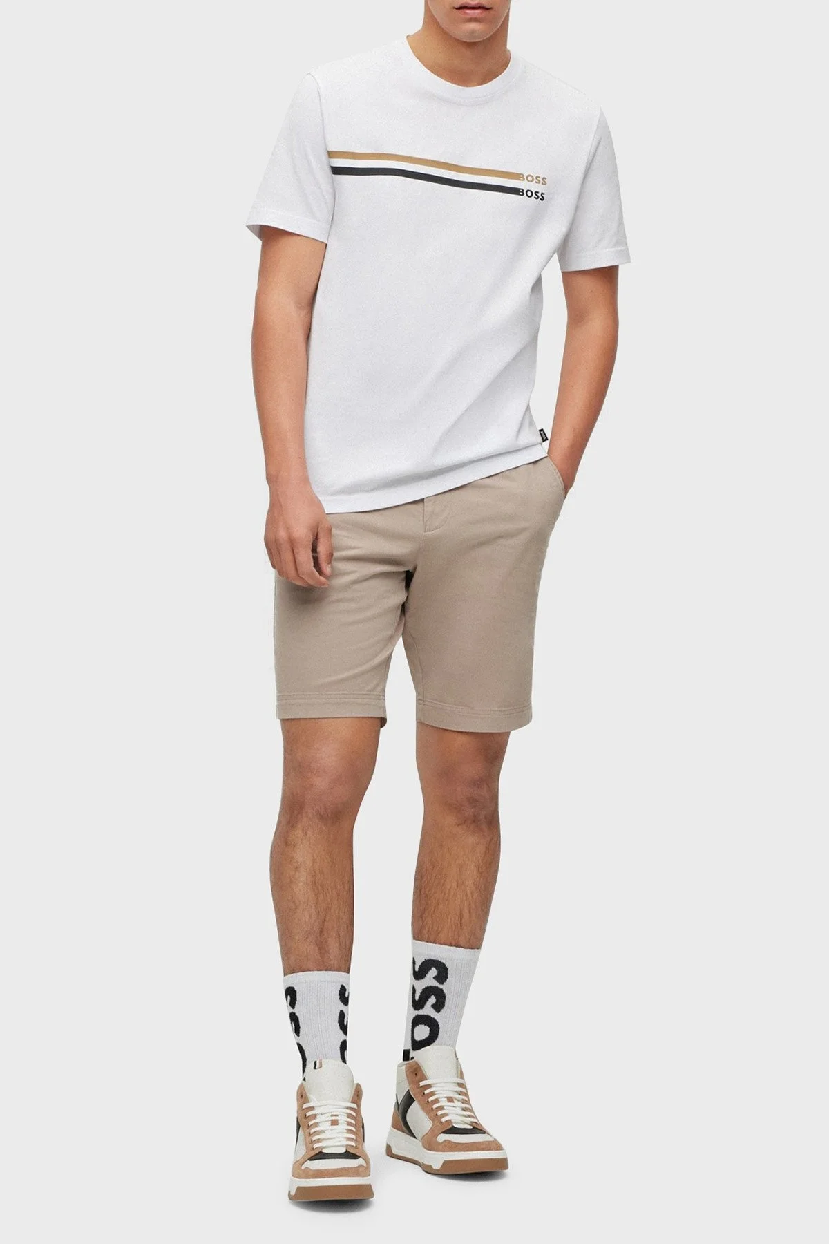 Boss % 100 Pamuk Regular Fit Bisiklet Yaka Erkek T Shirt 50486211 100 BEYAZ - 3