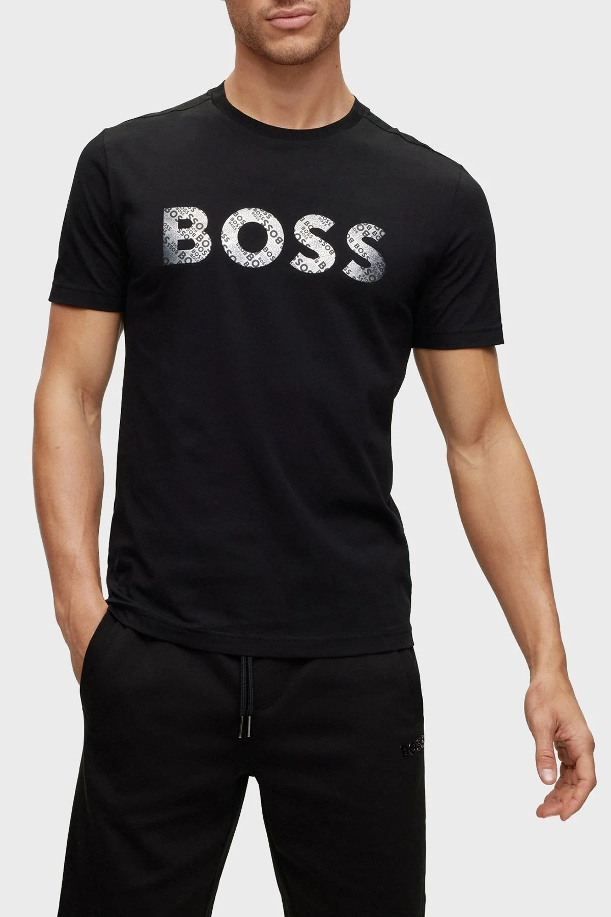 Boss % 100 Pamuk Regular Fit Bisiklet Yaka Erkek T Shirt 50488833 001 SİYAH - 1