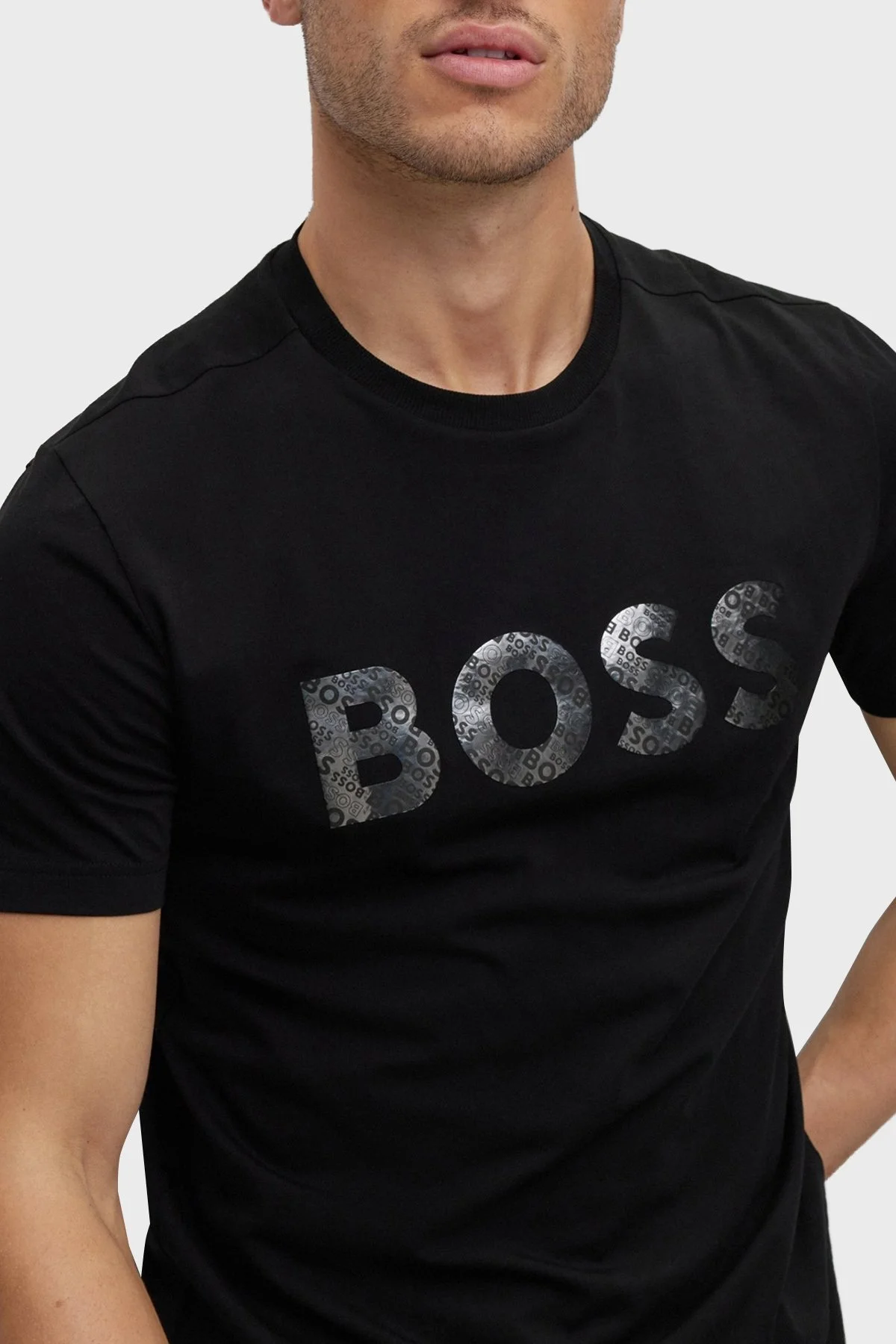 Boss % 100 Pamuk Regular Fit Bisiklet Yaka Erkek T Shirt 50488833 001 SİYAH - 4