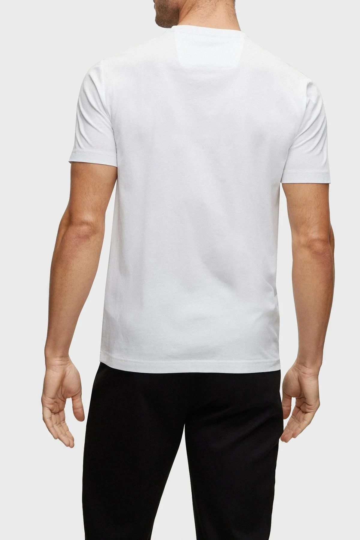 Boss % 100 Pamuk Regular Fit Bisiklet Yaka Erkek T Shirt 50488833 100 BEYAZ - 2