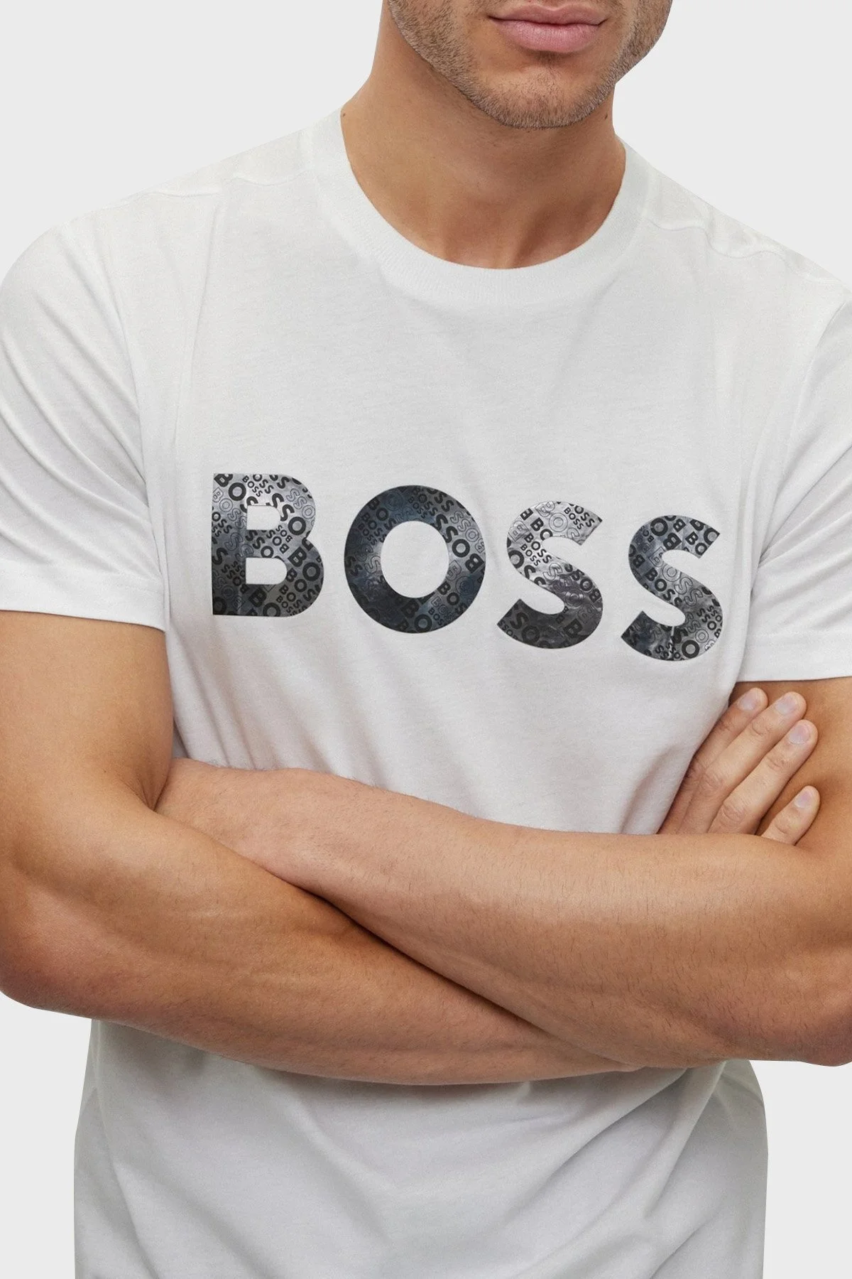 Boss % 100 Pamuk Regular Fit Bisiklet Yaka Erkek T Shirt 50488833 100 BEYAZ - 4