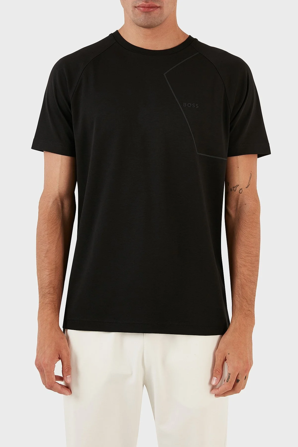 Boss % 100 Pamuk Regular Fit Bisiklet Yaka Erkek T Shirt 50494374 001 SİYAH - 1