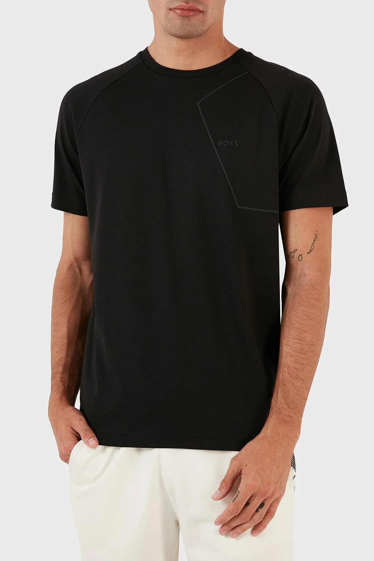 Boss % 100 Pamuk Regular Fit Bisiklet Yaka Erkek T Shirt 50494374 001 SİYAH - 6