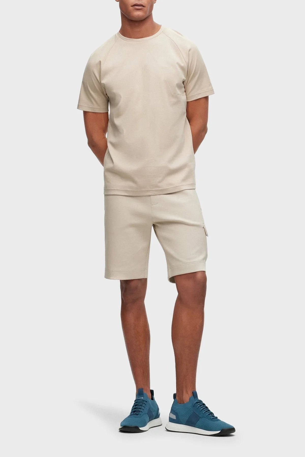 Boss % 100 Pamuk Regular Fit Bisiklet Yaka Erkek T Shirt 50494374 269 BEJ - 3