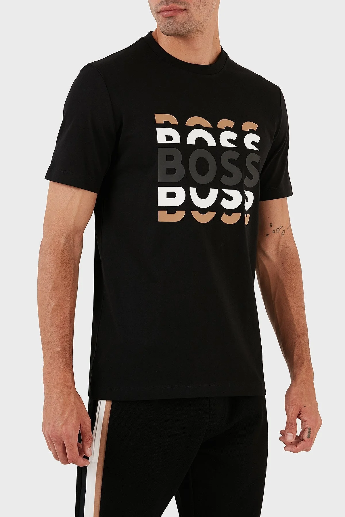 Boss % 100 Pamuk Regular Fit Bisiklet Yaka Erkek T Shirt 50495735 001 SİYAH - 4