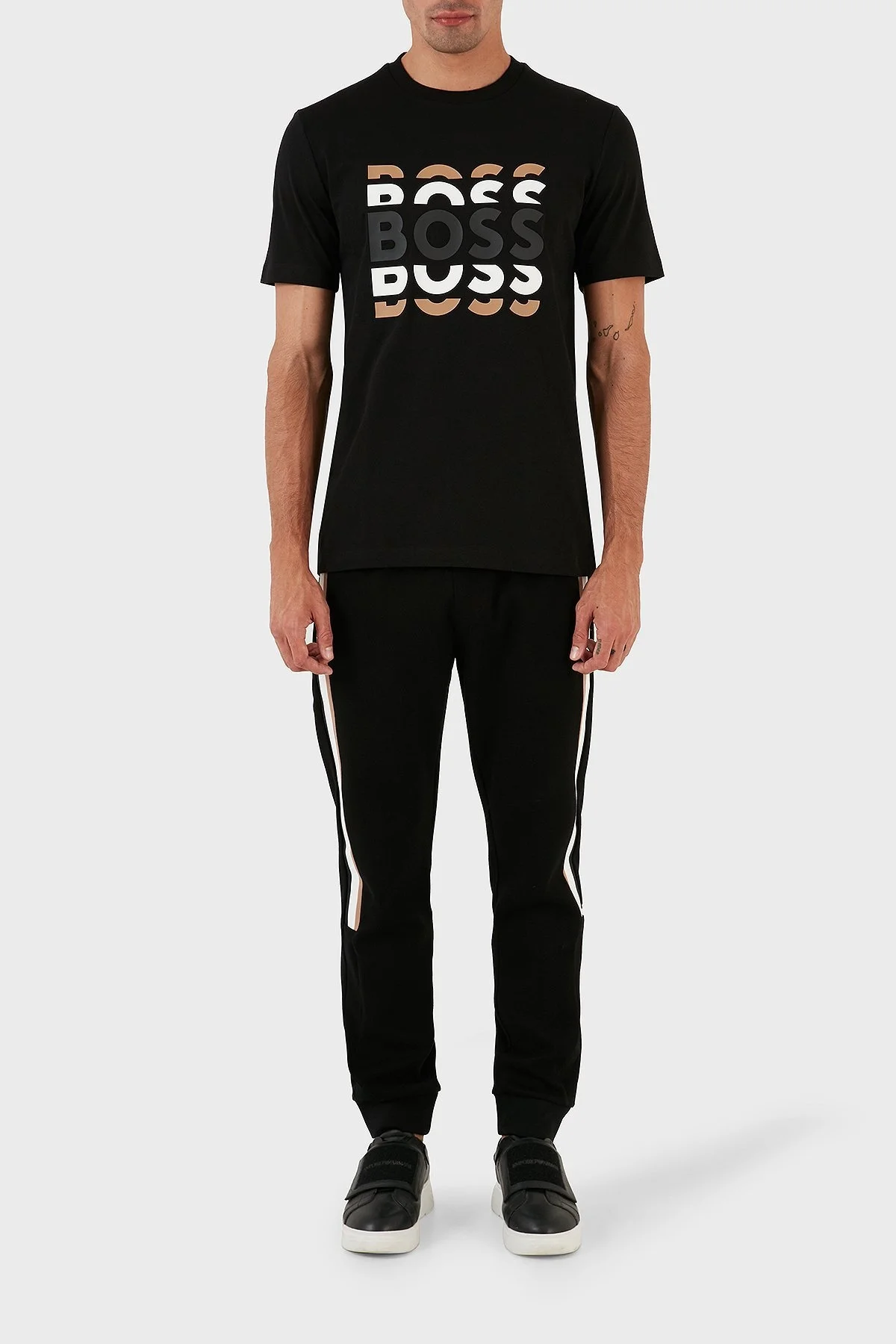 Boss % 100 Pamuk Regular Fit Bisiklet Yaka Erkek T Shirt 50495735 001 SİYAH - 5
