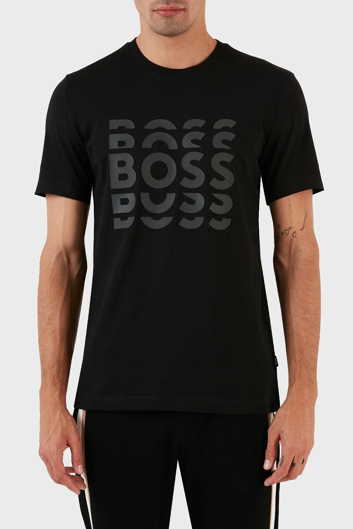 Boss % 100 Pamuk Regular Fit Bisiklet Yaka Erkek T Shirt 50495735 002 SİYAH - 1