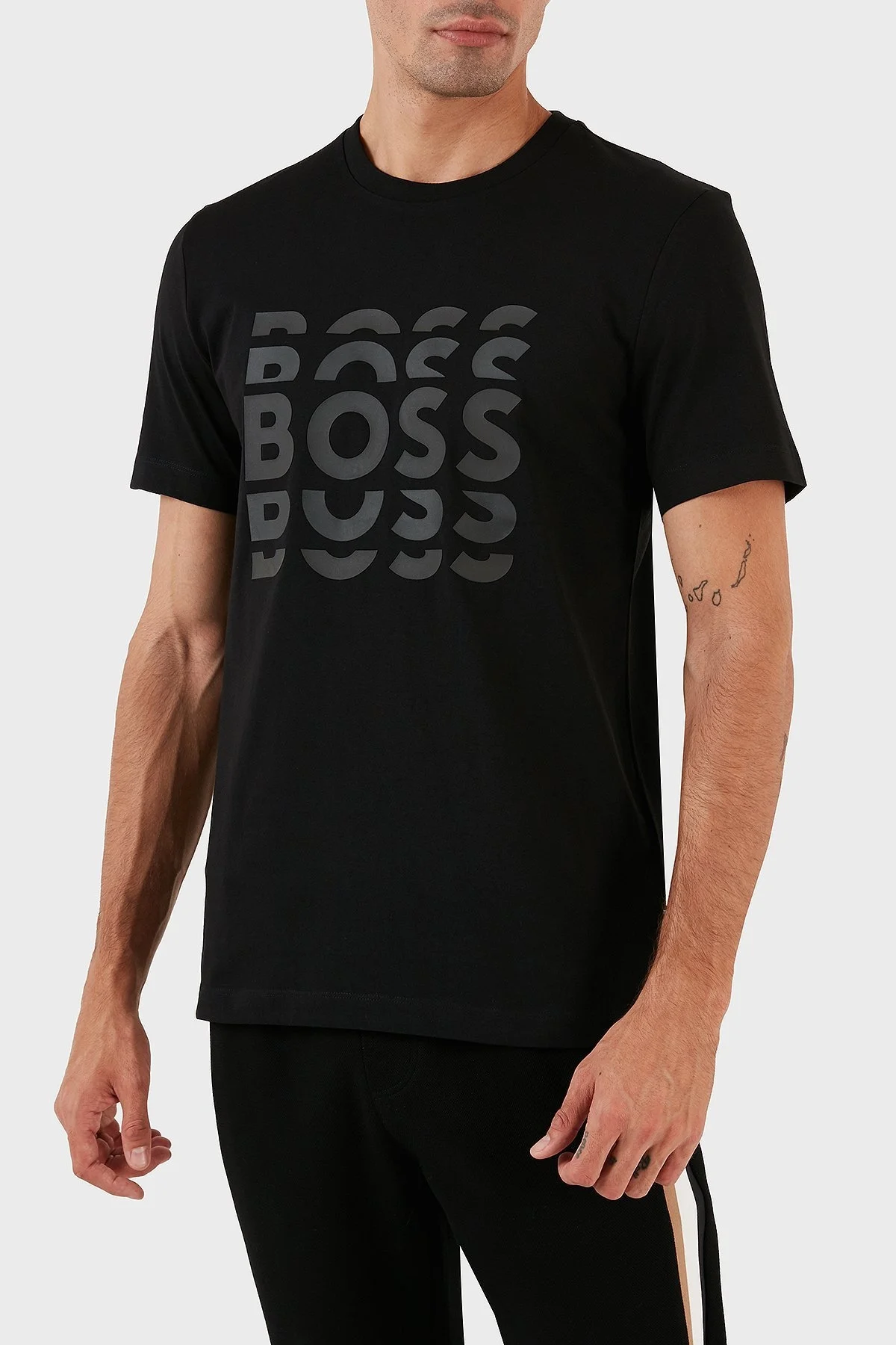 Boss % 100 Pamuk Regular Fit Bisiklet Yaka Erkek T Shirt 50495735 002 SİYAH - 3