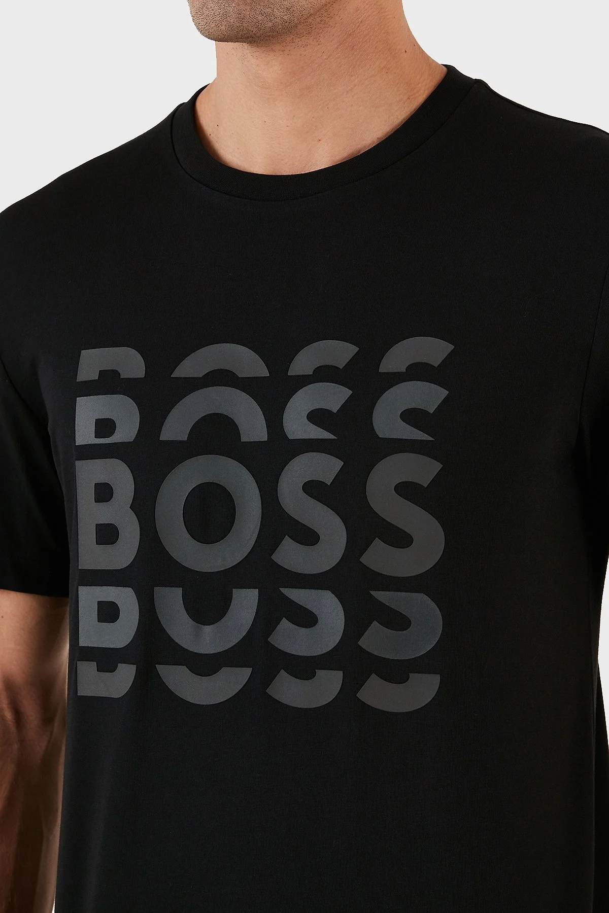 Boss % 100 Pamuk Regular Fit Bisiklet Yaka Erkek T Shirt 50495735 002 SİYAH - 5