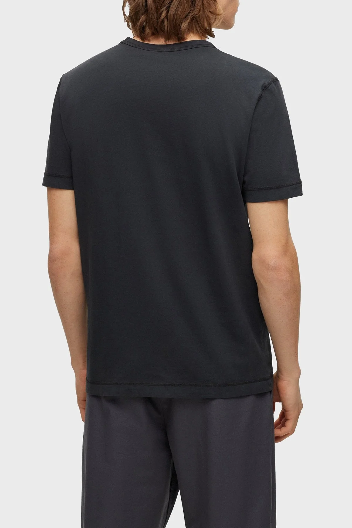 Boss % 100 Pamuk Regular Fit Bisiklet Yaka Erkek T Shirt 50502173 001 SİYAH - 2