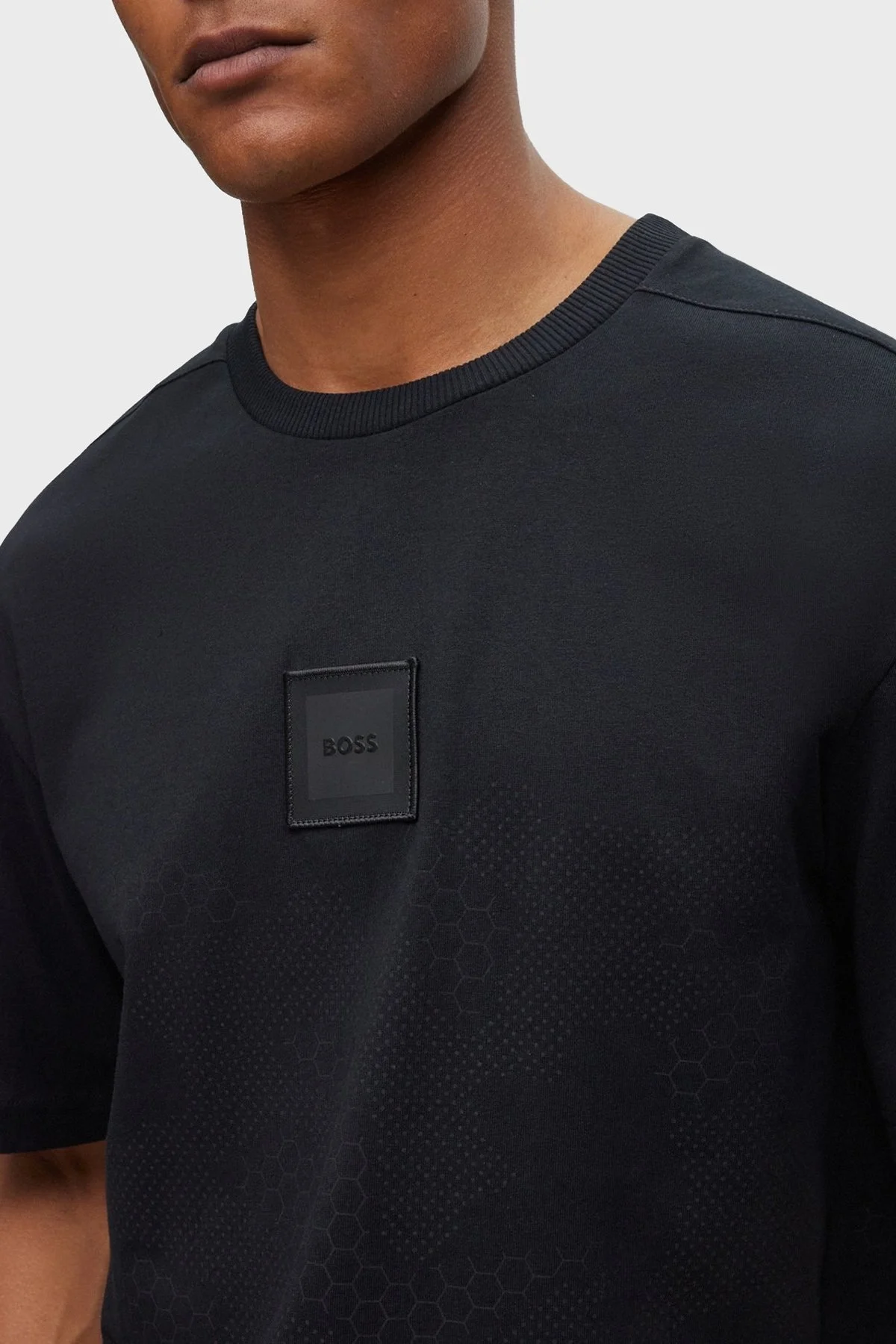 Boss % 100 Pamuk Regular Fit Bisiklet Yaka Erkek T Shirt 50503086 001 SİYAH - 4