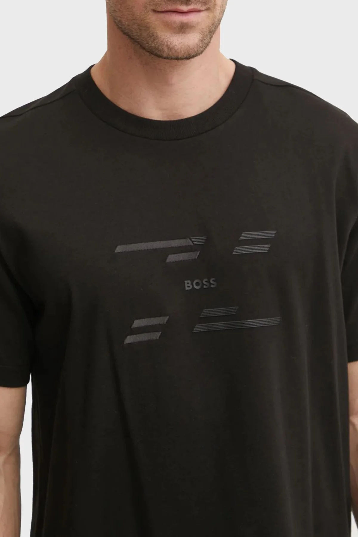 Boss % 100 Pamuk Regular Fit Bisiklet Yaka Erkek T Shirt 50530997 001 SİYAH - 4
