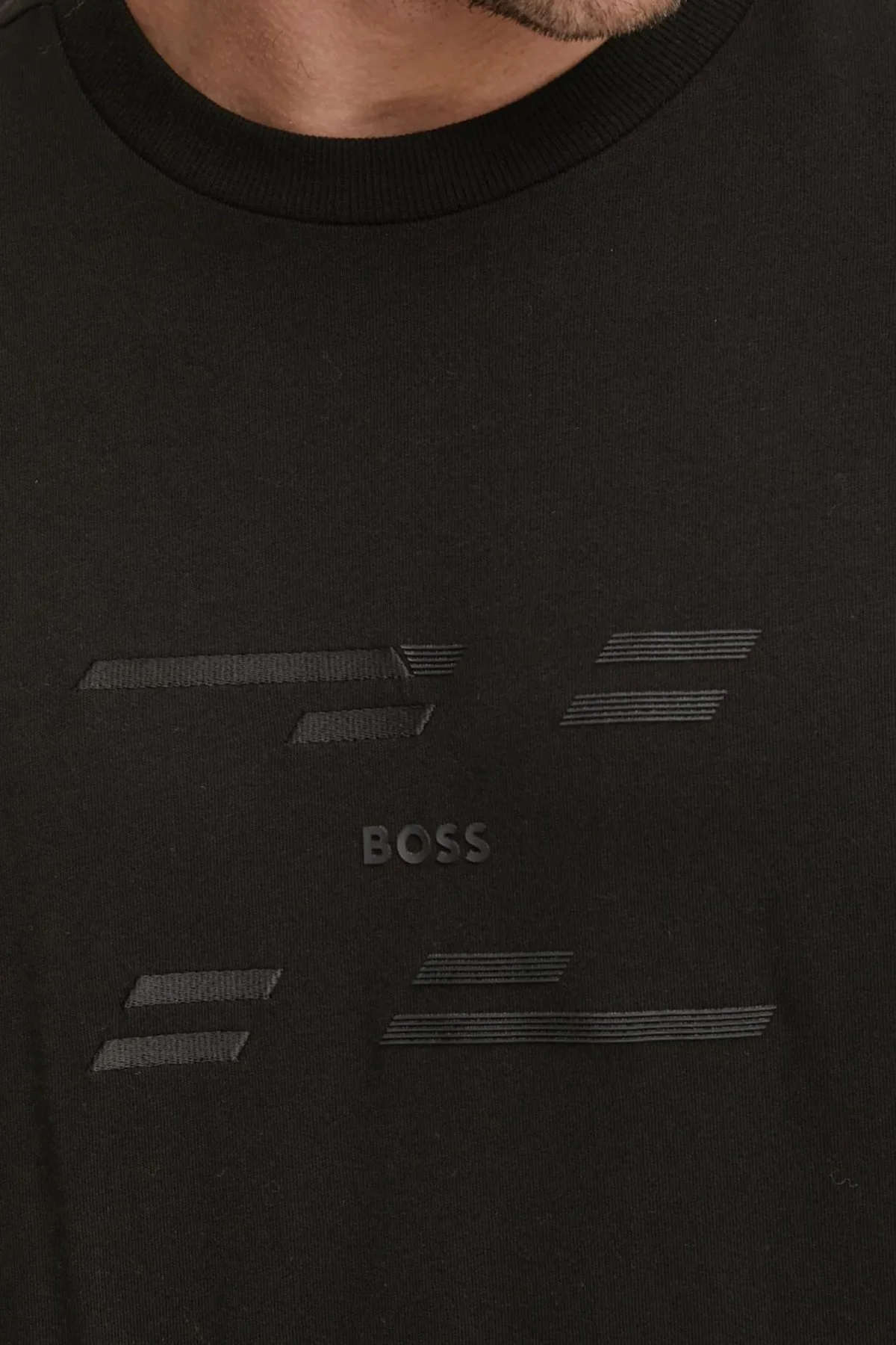Boss % 100 Pamuk Regular Fit Bisiklet Yaka Erkek T Shirt 50530997 001 SİYAH - 5