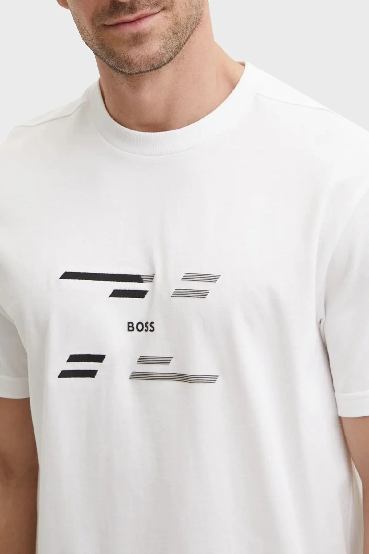 Boss % 100 Pamuk Regular Fit Bisiklet Yaka Erkek T Shirt 50530997 100 BEYAZ - 2