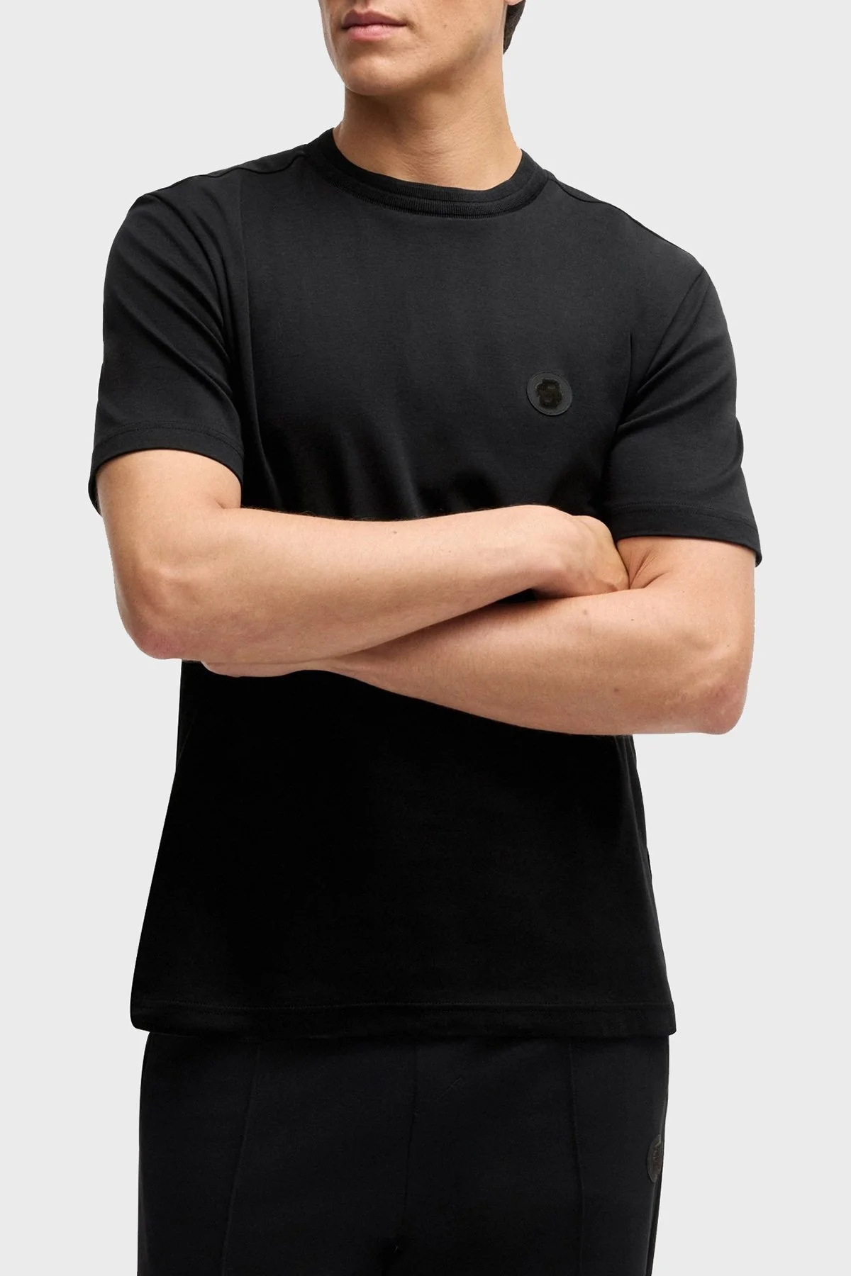 Boss % 100 Pamuk Regular Fit Bisiklet Yaka Erkek T Shirt 50531569 001 SİYAH - 1