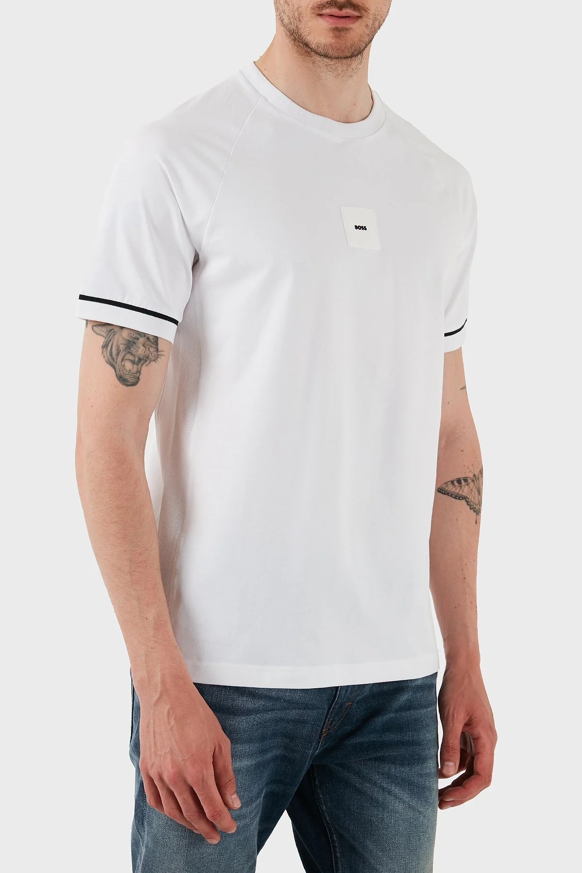 Boss % 100 Pamuk Regular Fit Bisiklet Yaka Erkek T Shirt 50537846 100 BEYAZ - 4