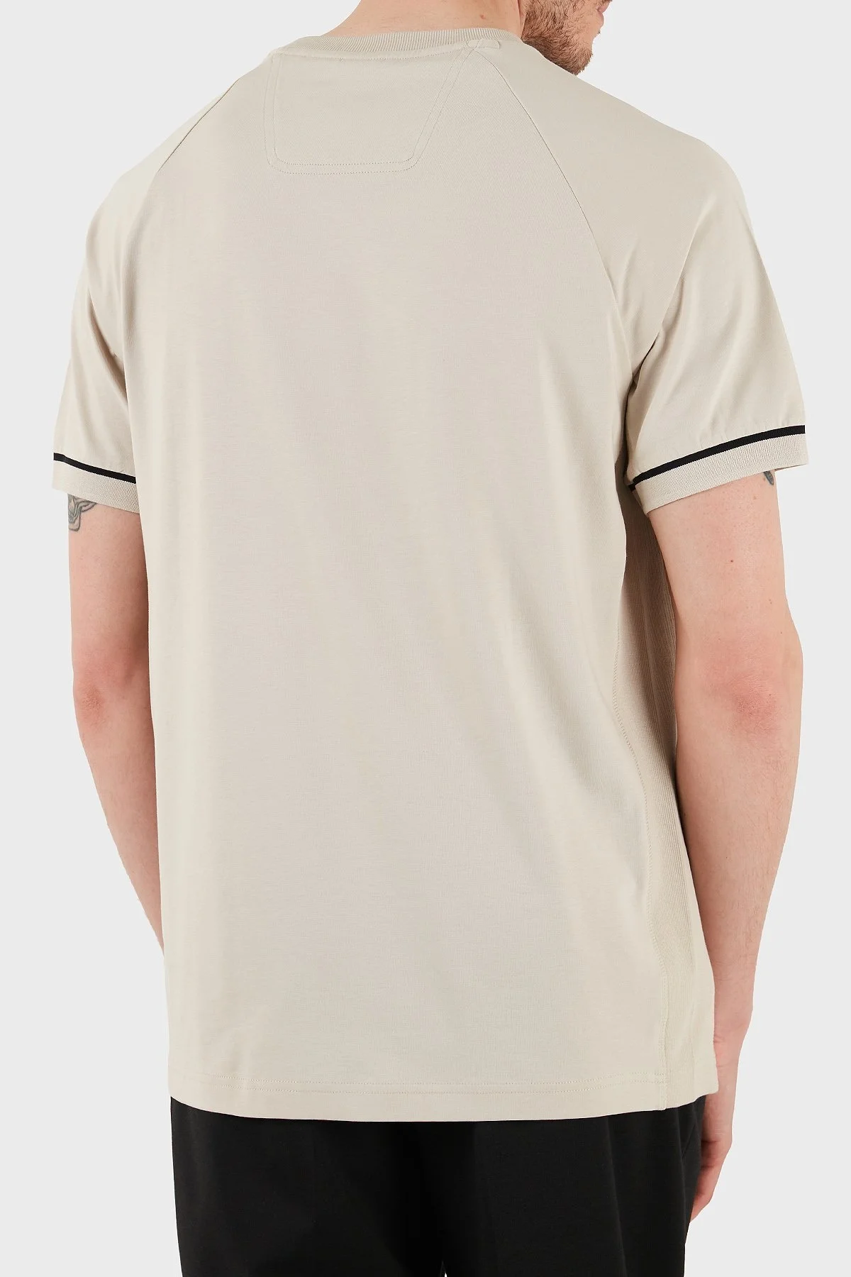 Boss % 100 Pamuk Regular Fit Bisiklet Yaka Erkek T Shirt 50537846 284 KREM - 8