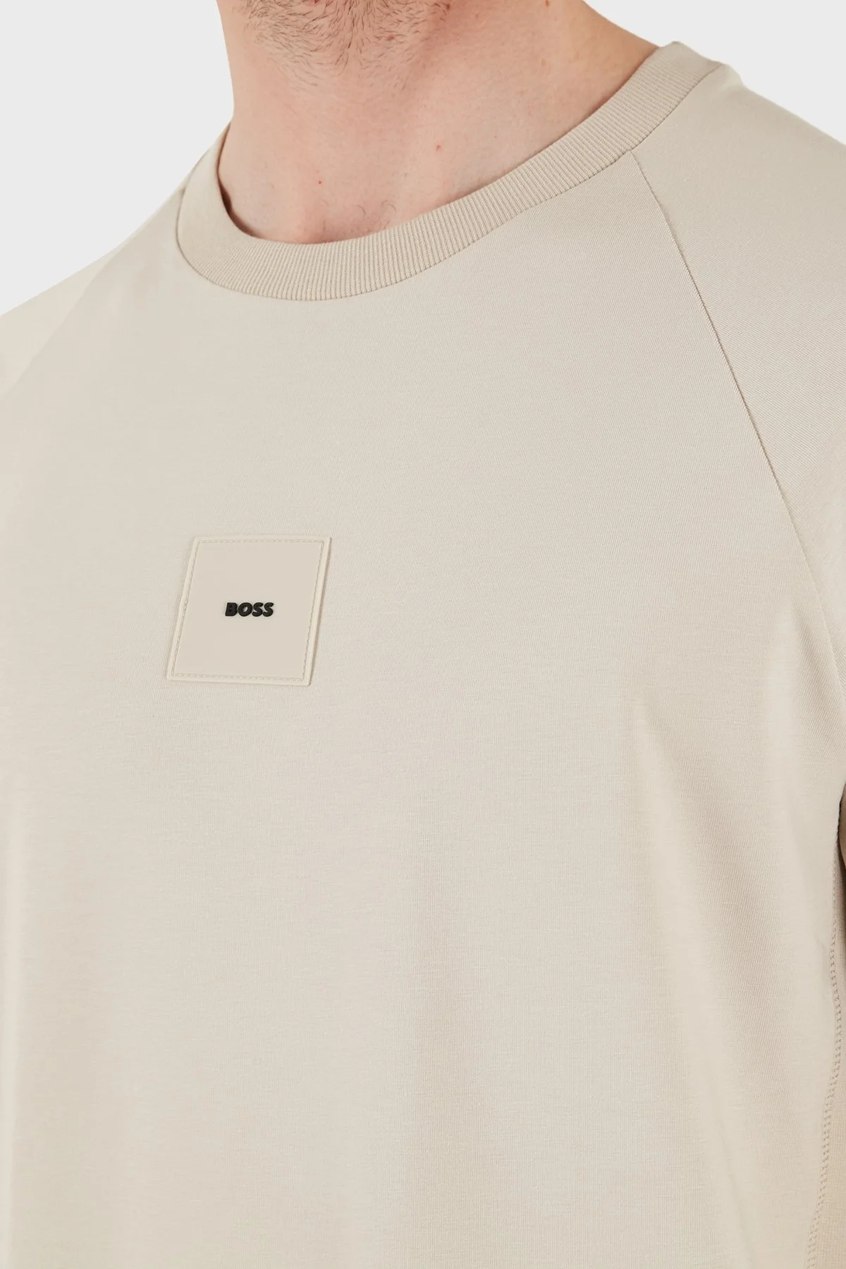 Boss % 100 Pamuk Regular Fit Bisiklet Yaka Erkek T Shirt 50537846 284 KREM - 12