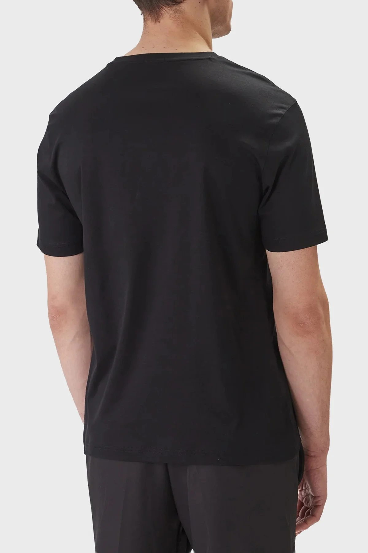 Boss % 100 Pamuk Regular Fit Bisiklet Yaka Erkek T Shirt 50554557 001 SİYAH - 3