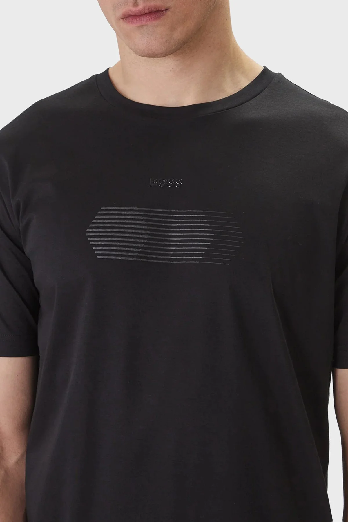 Boss % 100 Pamuk Regular Fit Bisiklet Yaka Erkek T Shirt 50554557 001 SİYAH - 4