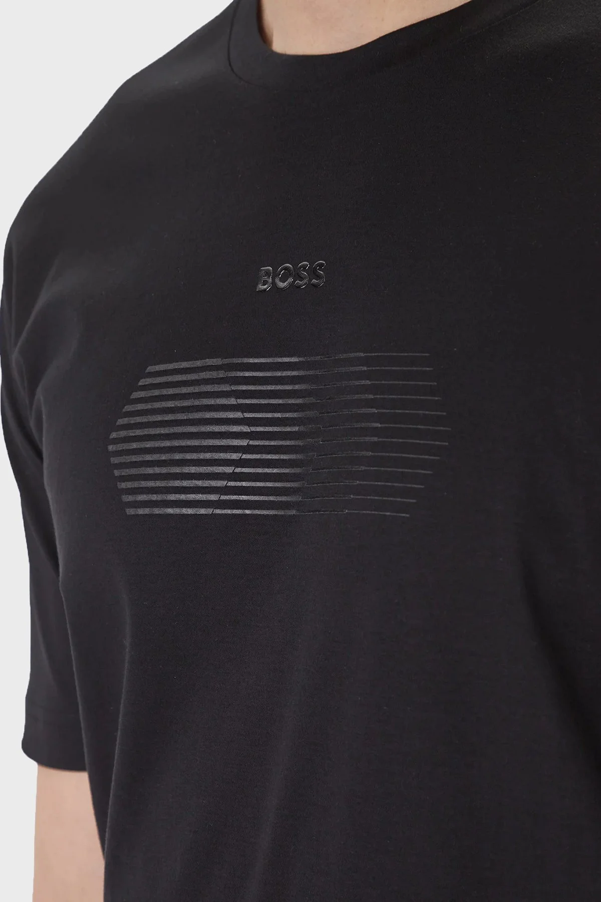 Boss % 100 Pamuk Regular Fit Bisiklet Yaka Erkek T Shirt 50554557 001 SİYAH - 5