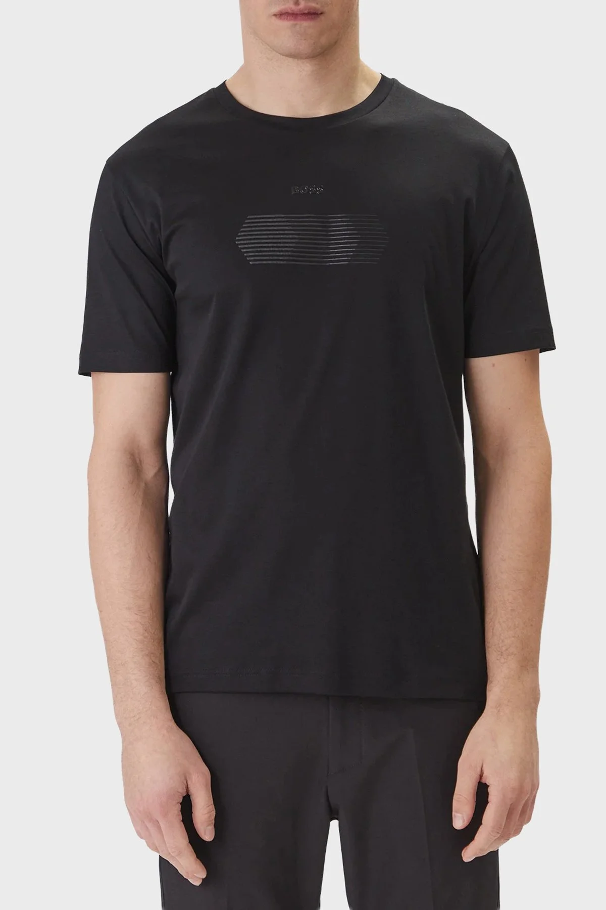 Boss % 100 Pamuk Regular Fit Bisiklet Yaka Erkek T Shirt 50554557 001 SİYAH - 1